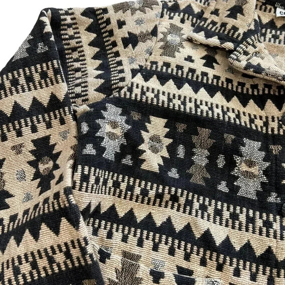 Chico’s Design Brown Aztec Print Tapestry Jacket M - Picture 2 of 5